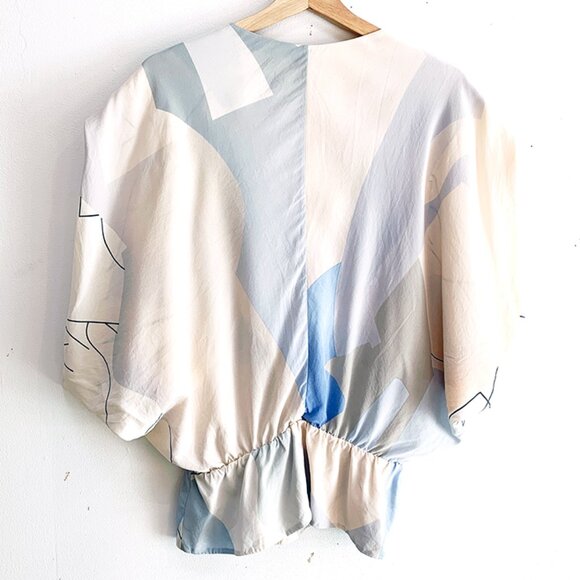 Diane Von Furstenberg Juliette 100% Silk Kimono Top 💛✨🦋 - Picture 2 of 11